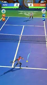 gameplay of tennis clash hack apk