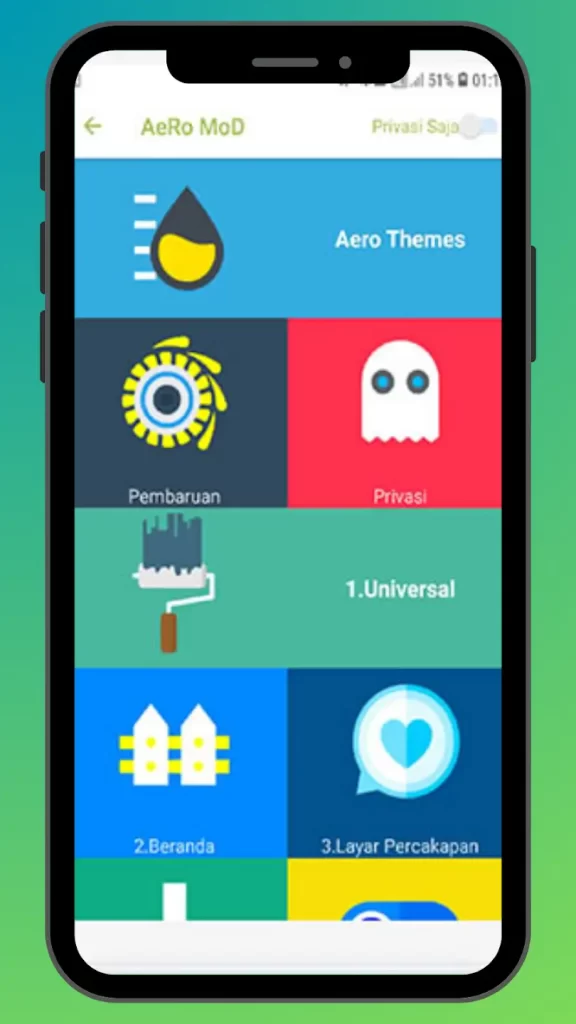 Whatsapp Aero APK customizeable home screen