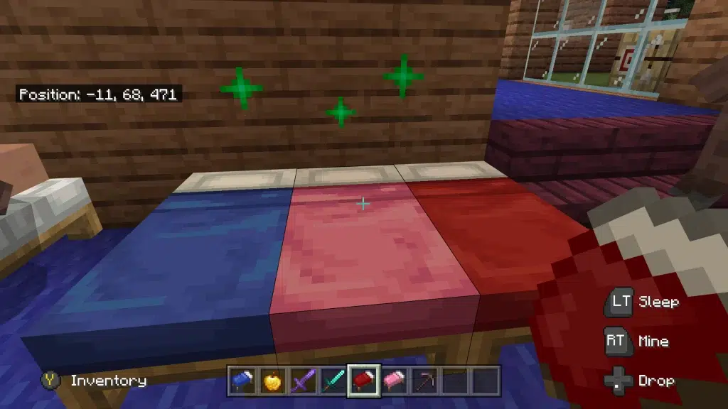 How to make a colorful bed in Minecraft