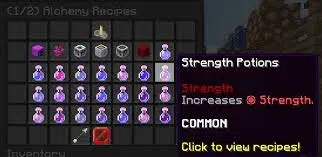 Strength Potion in Minecraft
