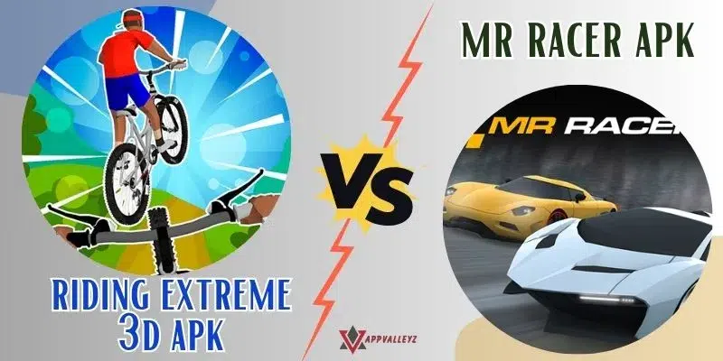mr racer apk vs riding extreme 3d apk